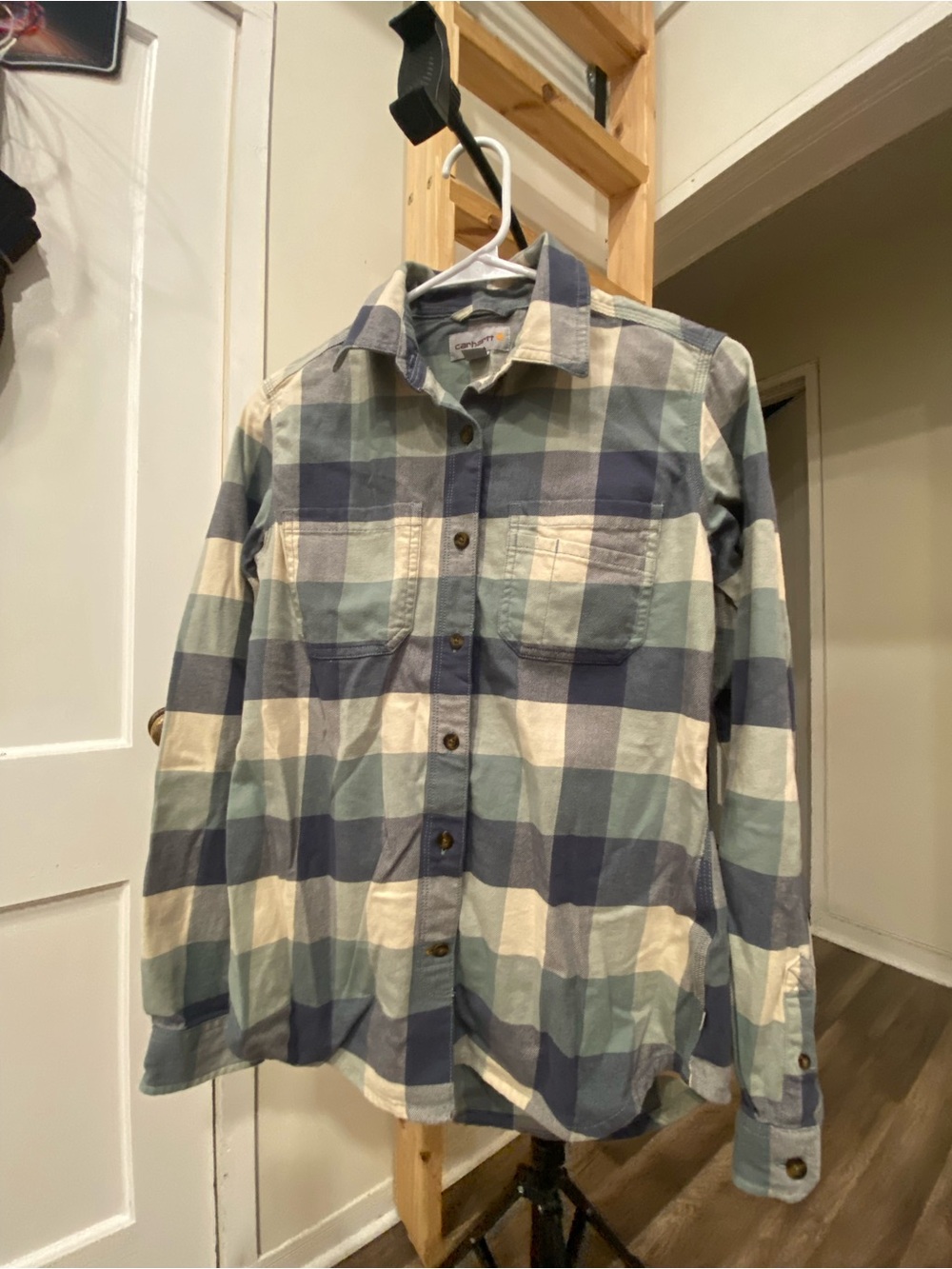 Carhartt blue plaid rugged flex flannel